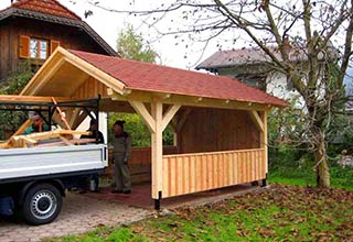 ZEBAU Zimmerei | Hochwassergeschütztes Carport