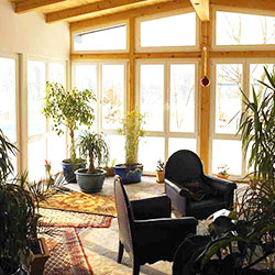 Conservatories built by ZEBAU - the constructed  interiors of our customers