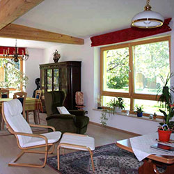 Living rooms in Austrian ZEBAU houses